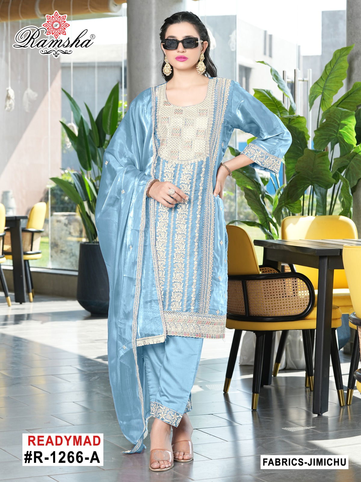 R 1266 Nx By Ramsha Jimi Choo Pakistani Readymade Suits Wholesale In India